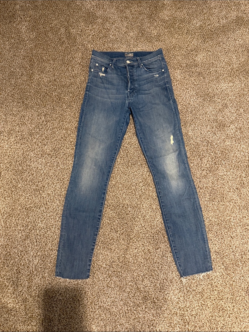 Classic High-Rise Skinny Jeans in Medium Blue